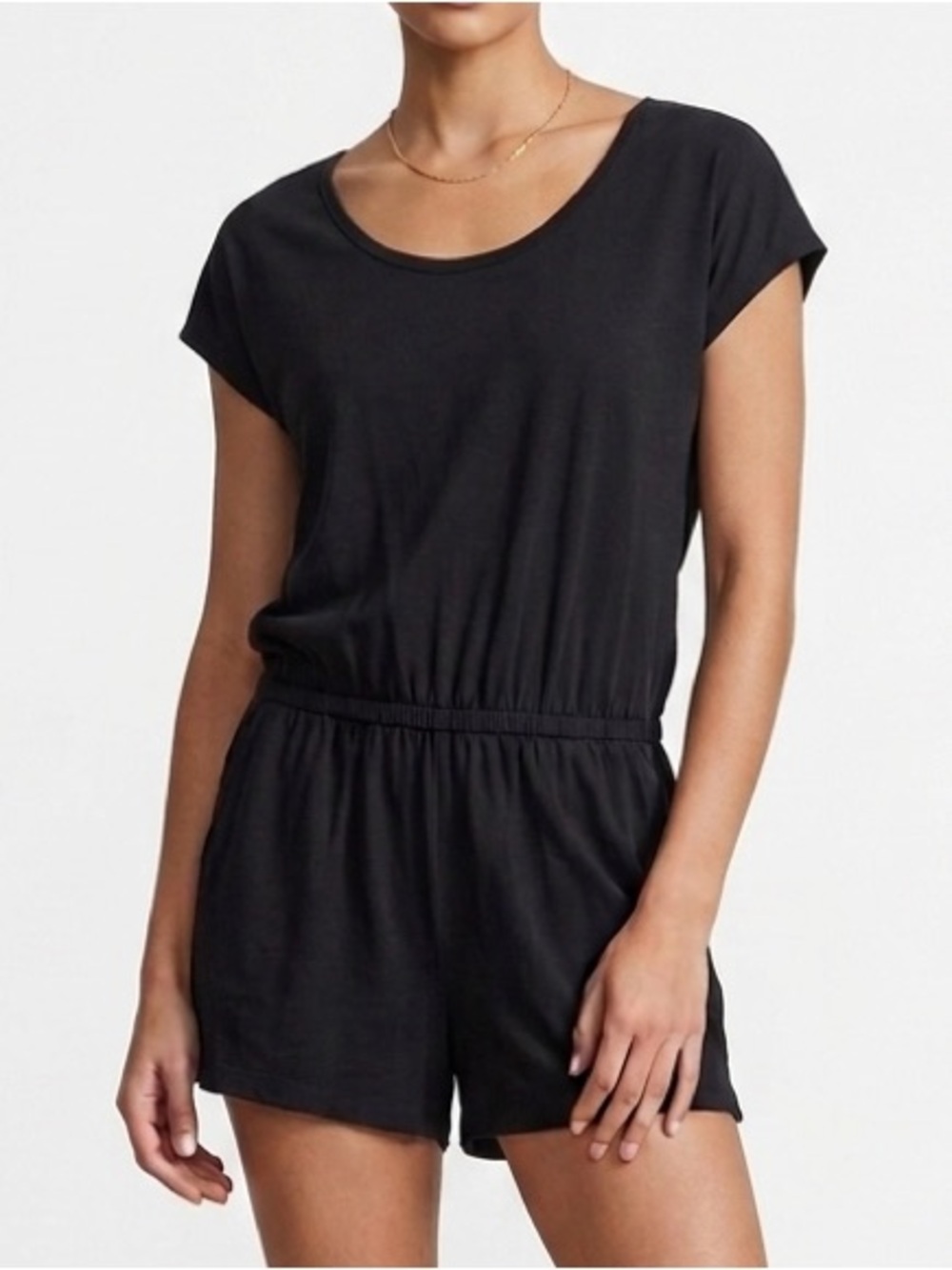 J.Crew Black Knit Short Sleeve Romper